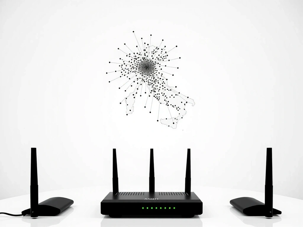 Mappa astratta dei nodi 5G in Italia